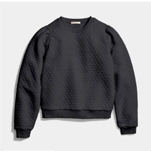 Marine Layer Corbet Puff Sleeve Quilted Sweatshirt